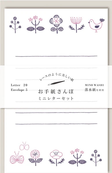 Furukawa Shiko Letter set Letter Walk Flowers