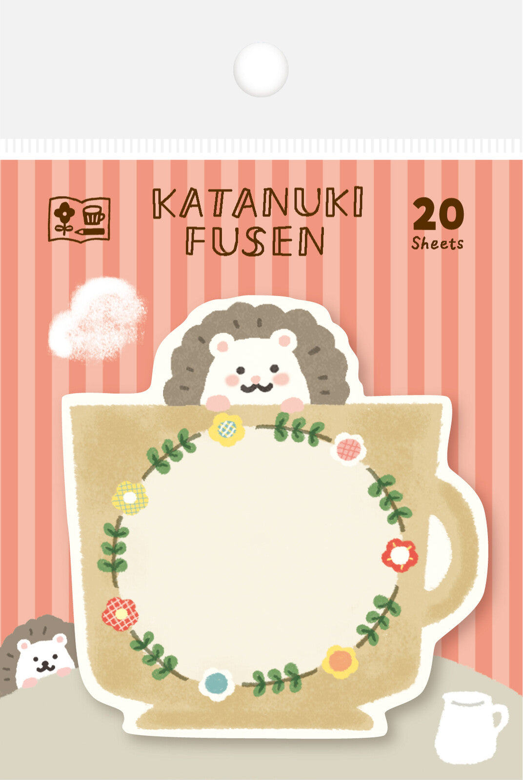Furukawa Shiko Sticky Notes Hedgehog Watashi-Biyo Die-Cut Fusen