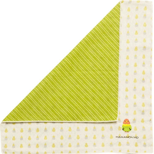 HAMAMONYO Gauze Handkerchief -parrot dot and stripe