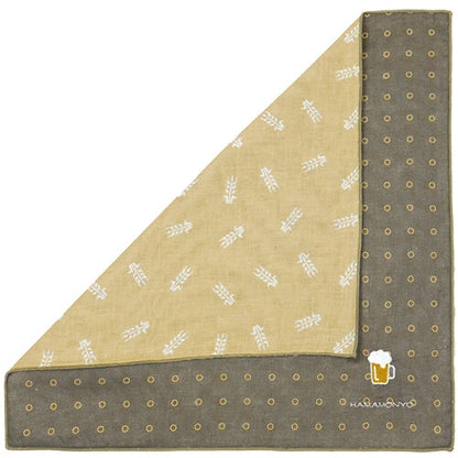 HAMAMONYO Gauze Handkerchief -ring dot and beer