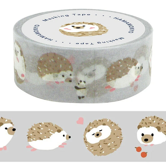 HAMAMONYO Washi Tape Hedgehog Made in Japan -Harmonious Harinezumi