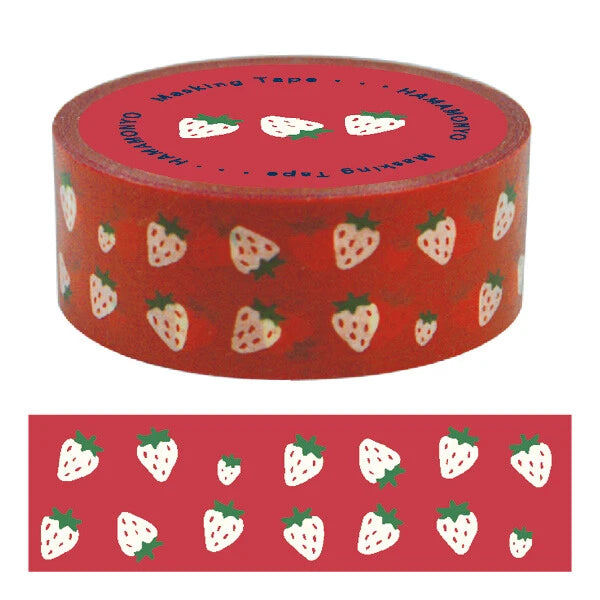 HAMAMONYO Washi Tape Made in Japan -Mame Strawberry