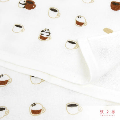 HAMAMONYO Hand Towel Face Panda Made in Japan-Panda Cappuccino