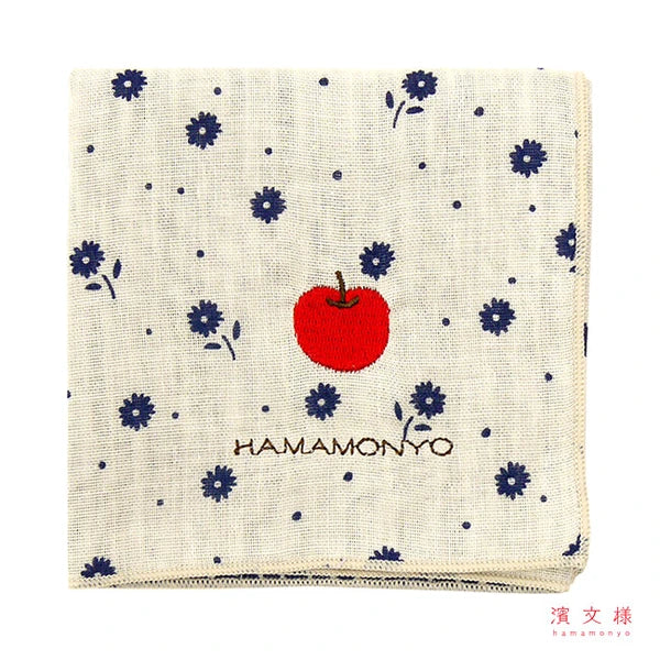 HAMAMONYO Gauze Handkerchief-petit flower and apple