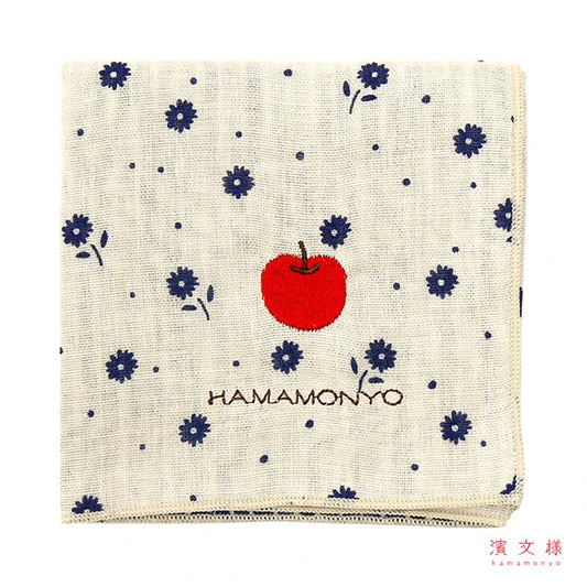 HAMAMONYO Gauze Handkerchief-petit flower and apple