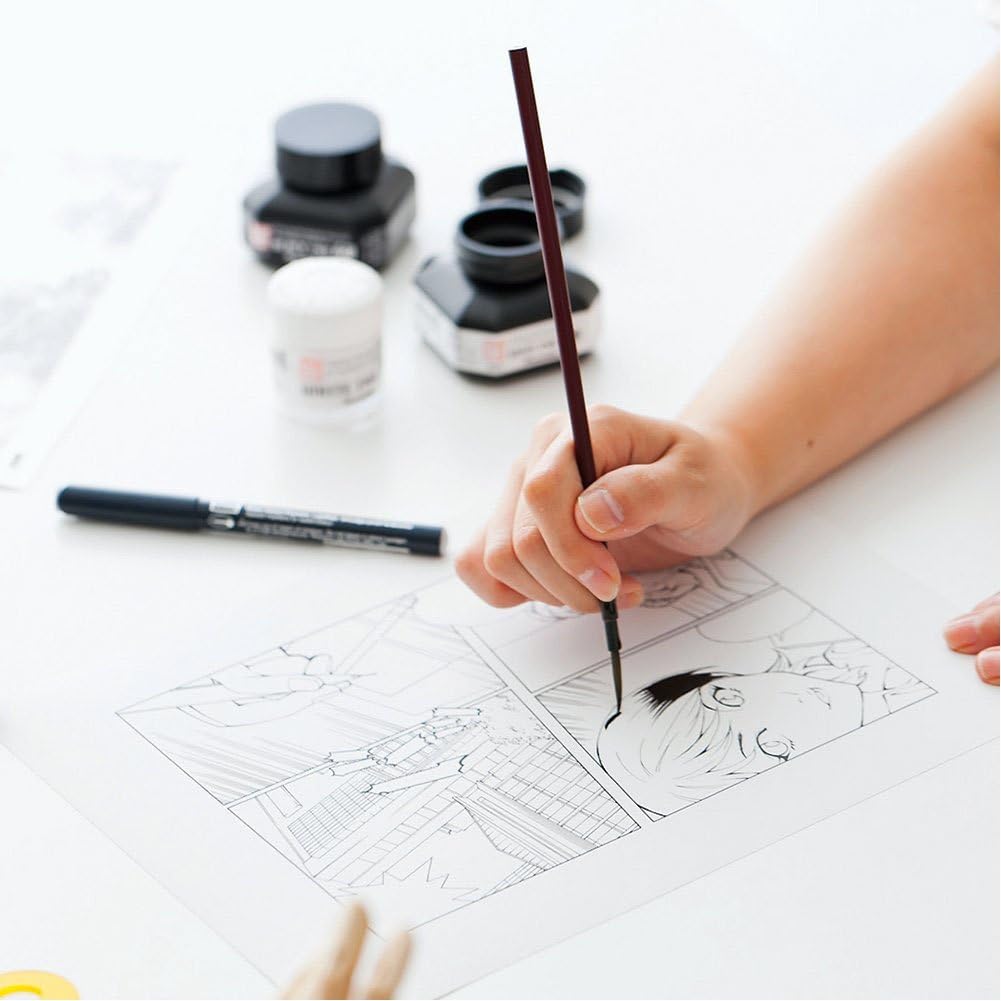 Kuretake ZIG Cartoonist SUMI INK 60 - Matte Black Manga Ink (60ml)