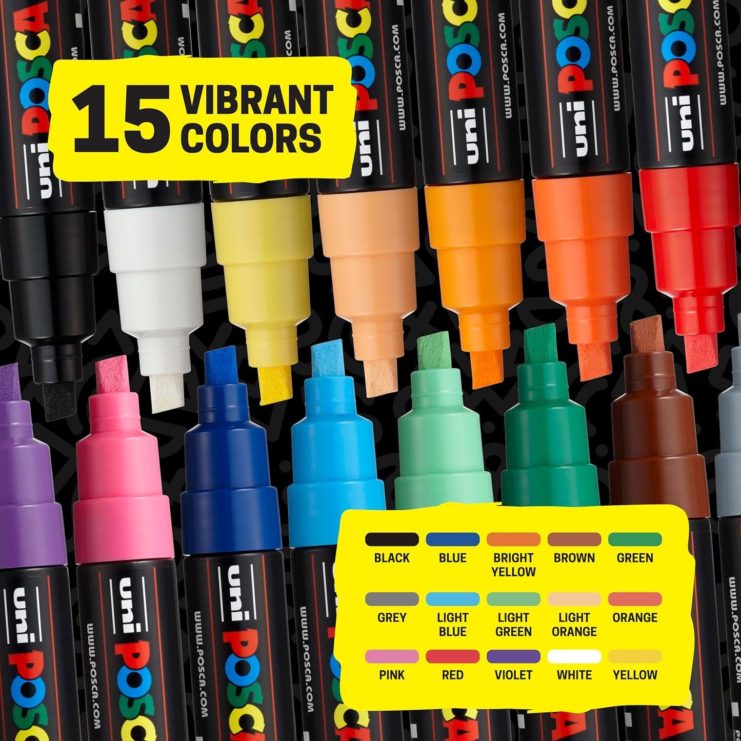 Mitsubishi Posca PC-8K Marker 15-Colors