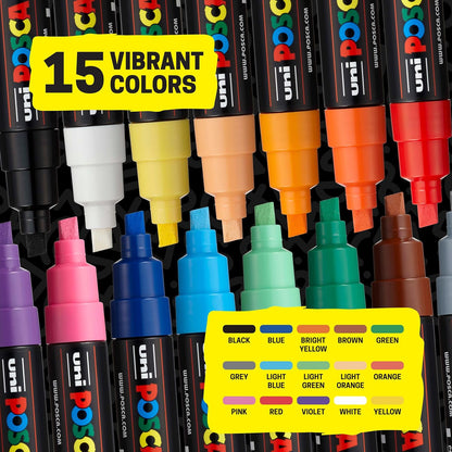 Mitsubishi Posca PC-8K Marker 15-Colors