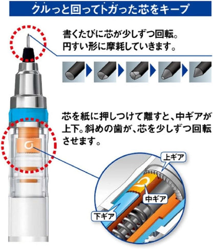 Mitsubishi uni Kurutoga Standard Model Mechanical Pencil 0.5mm