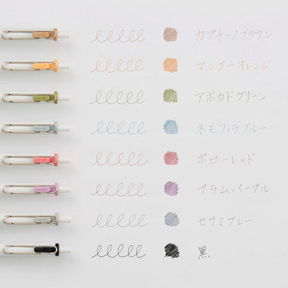 Mitsubishi uni uni-ball one Gel Pen 0.38mm - Fika Color 8-Color Set