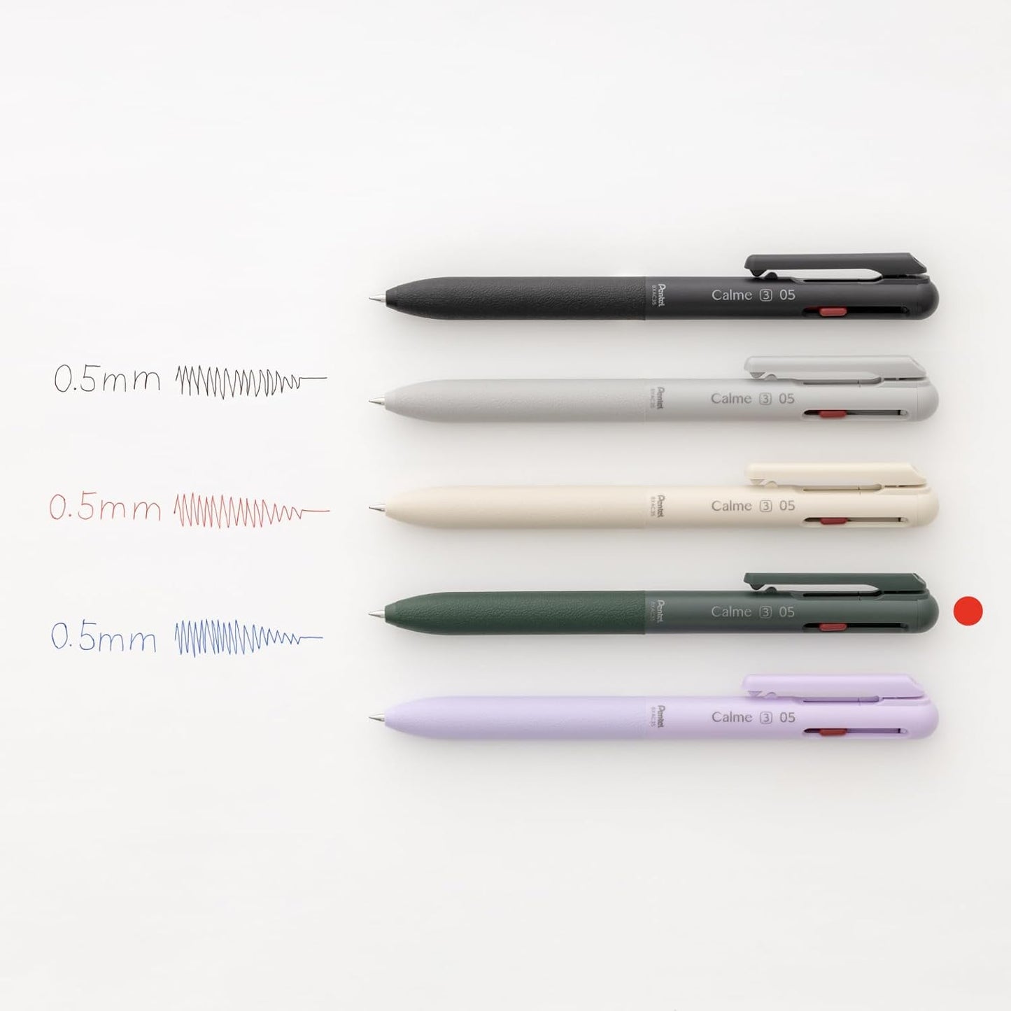 Pentel Calme Tri-Color Ballpoint Pen