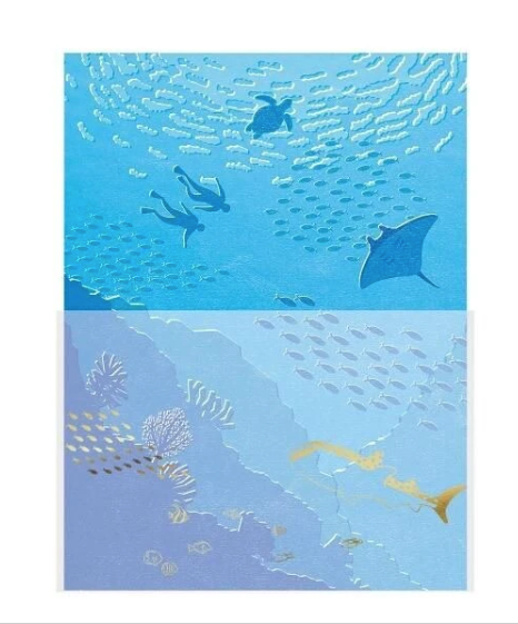 TSUTSUMU Letter Set -The Sea and the Fishes
