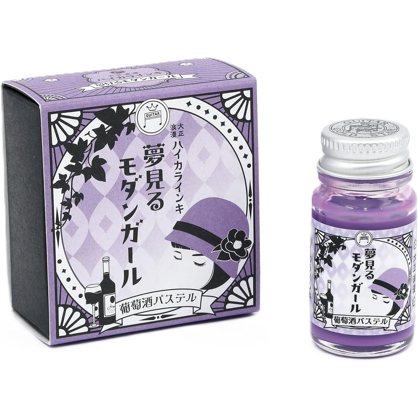 Teranishi Chemical Guitar Pigment Ink for Dip Pens - Taisho Roman Hyakki Inki, Yumemiru Modern Girl (12ml)